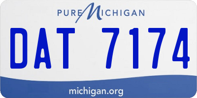 MI license plate DAT7174