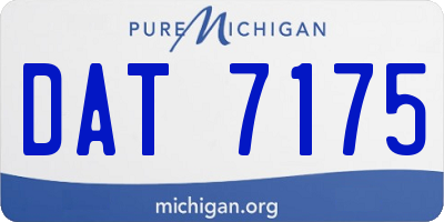 MI license plate DAT7175