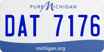 MI license plate DAT7176