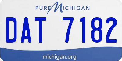 MI license plate DAT7182