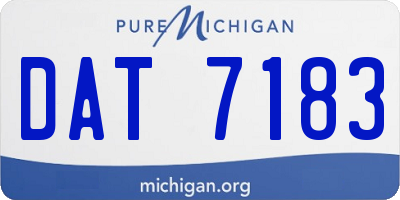 MI license plate DAT7183