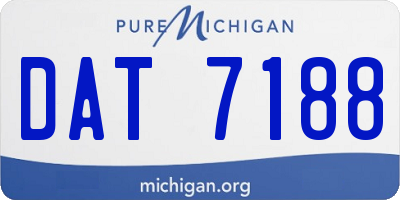 MI license plate DAT7188