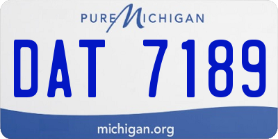 MI license plate DAT7189