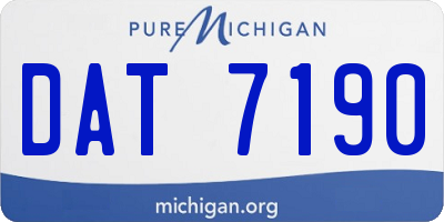 MI license plate DAT7190