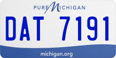 MI license plate DAT7191