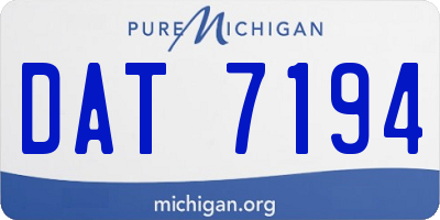 MI license plate DAT7194