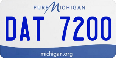 MI license plate DAT7200
