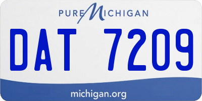 MI license plate DAT7209