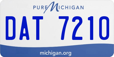 MI license plate DAT7210