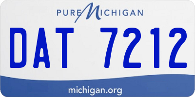 MI license plate DAT7212