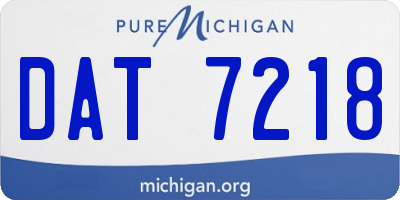 MI license plate DAT7218