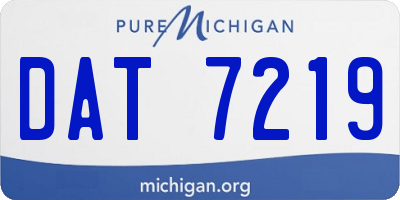 MI license plate DAT7219