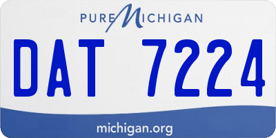 MI license plate DAT7224