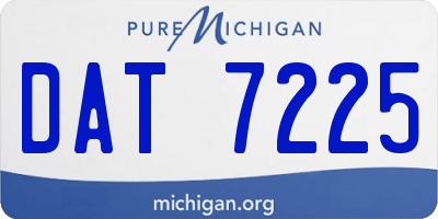 MI license plate DAT7225