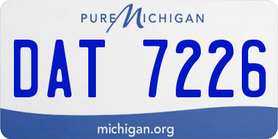 MI license plate DAT7226