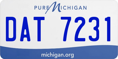 MI license plate DAT7231
