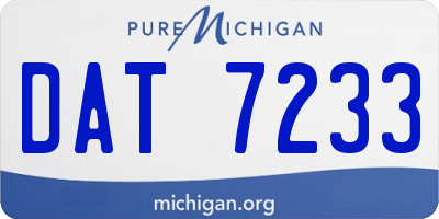 MI license plate DAT7233