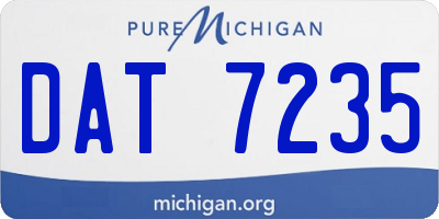 MI license plate DAT7235