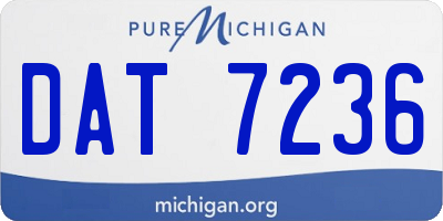 MI license plate DAT7236