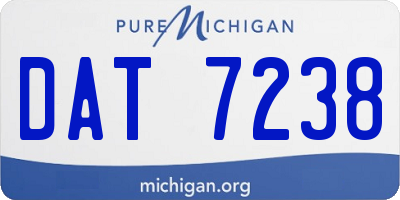 MI license plate DAT7238