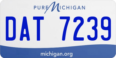 MI license plate DAT7239