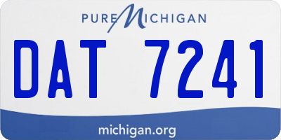 MI license plate DAT7241