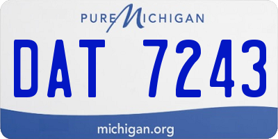 MI license plate DAT7243