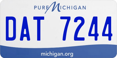 MI license plate DAT7244