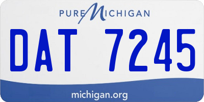 MI license plate DAT7245