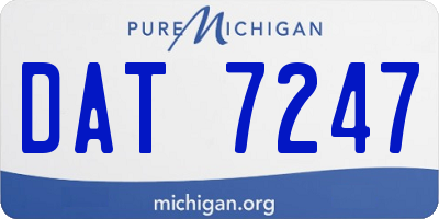 MI license plate DAT7247
