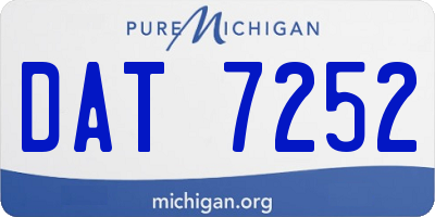MI license plate DAT7252