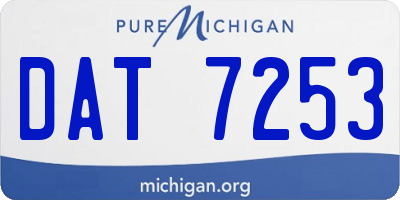 MI license plate DAT7253