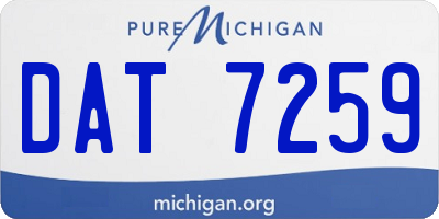 MI license plate DAT7259