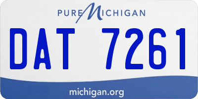 MI license plate DAT7261