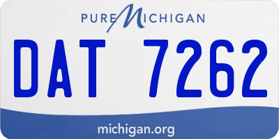 MI license plate DAT7262