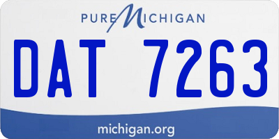 MI license plate DAT7263