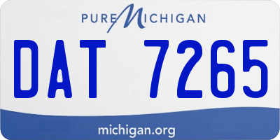 MI license plate DAT7265