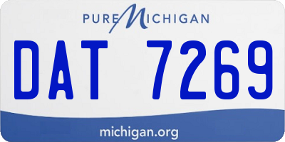 MI license plate DAT7269