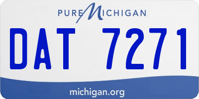 MI license plate DAT7271