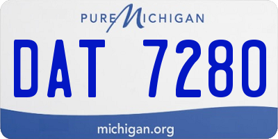 MI license plate DAT7280