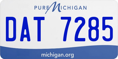 MI license plate DAT7285