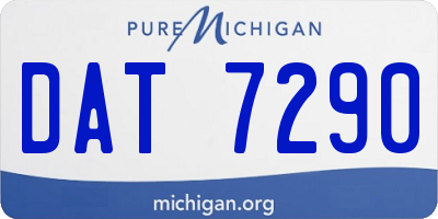 MI license plate DAT7290
