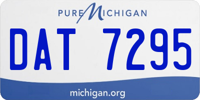 MI license plate DAT7295