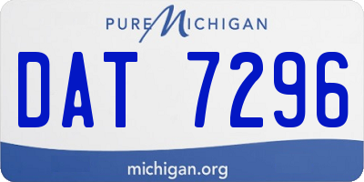 MI license plate DAT7296