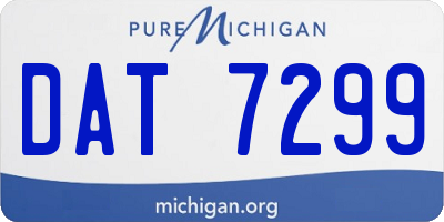 MI license plate DAT7299