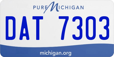 MI license plate DAT7303