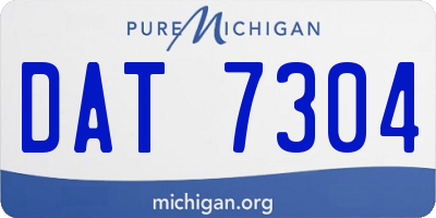 MI license plate DAT7304