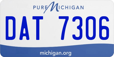 MI license plate DAT7306