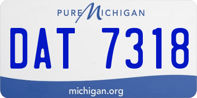 MI license plate DAT7318
