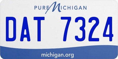 MI license plate DAT7324